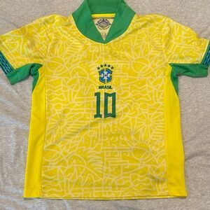 Boys large Brazil ronaldinho jersey